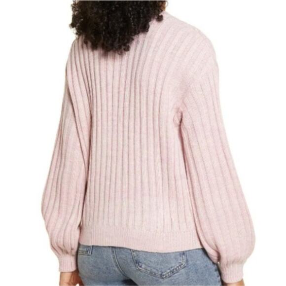 Blank NYC Heather Ribbed Crewneck Sweater XS - Picture 2 of 7